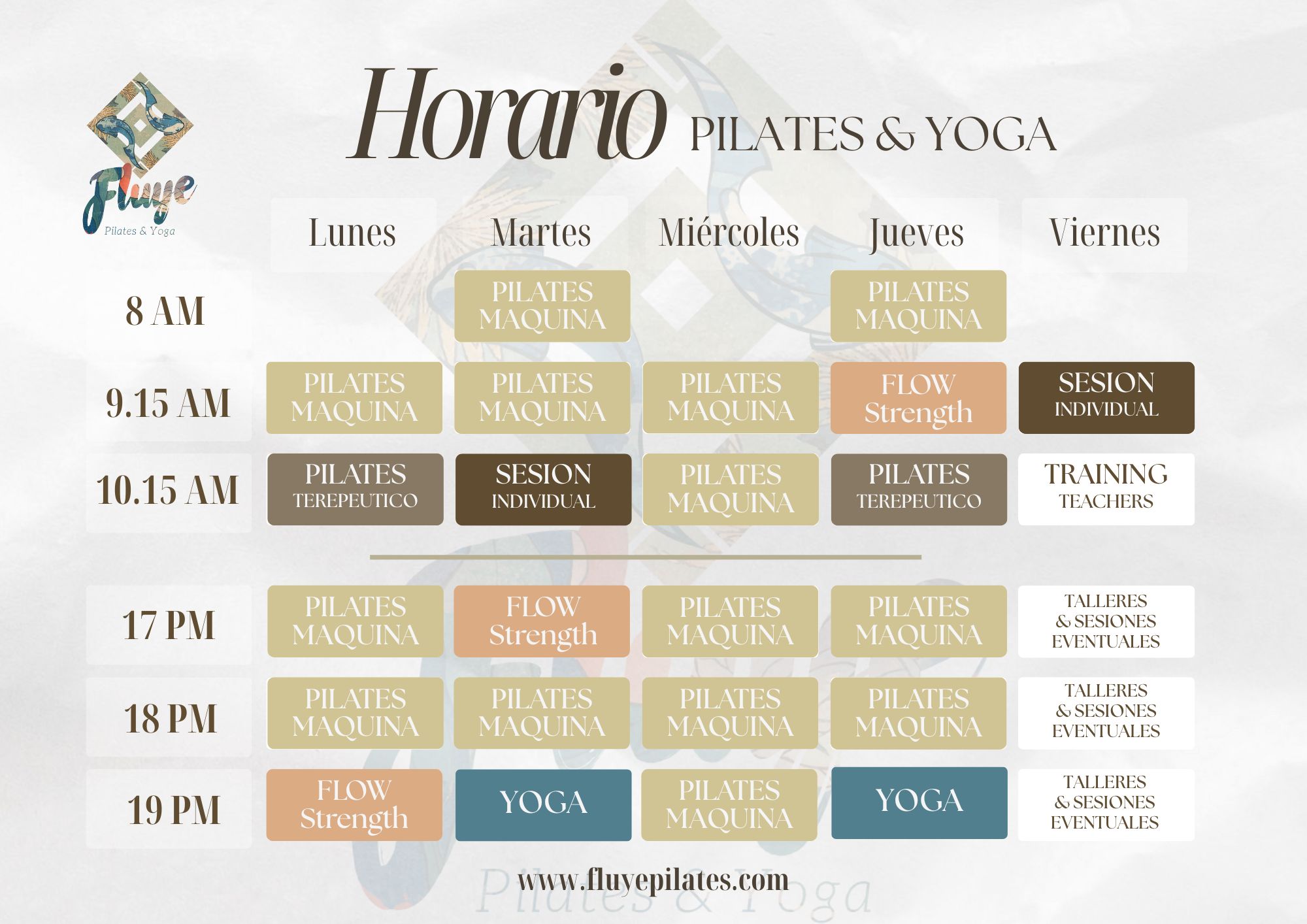 Horario Pilates & Yoga