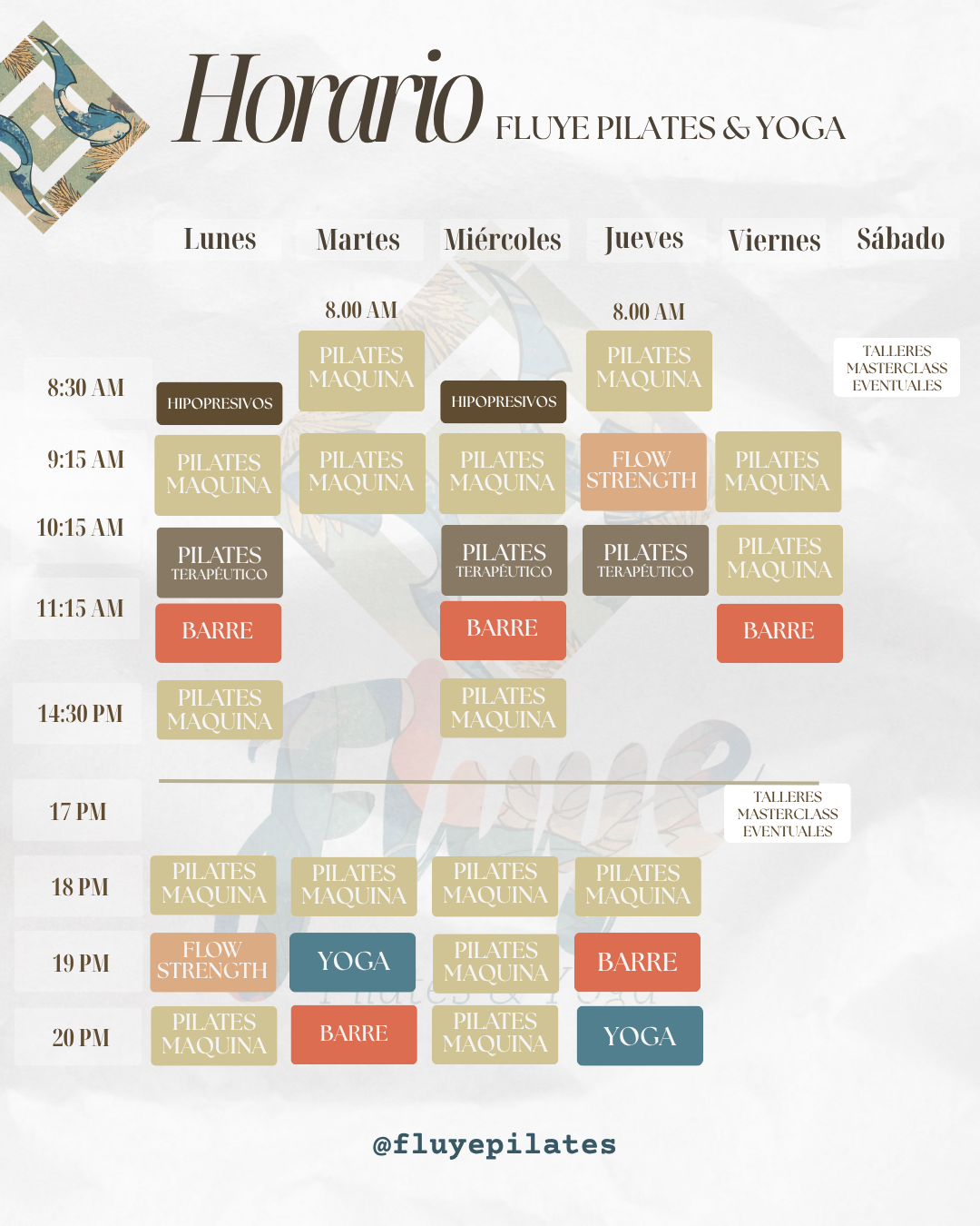 Horario Pilates & Yoga