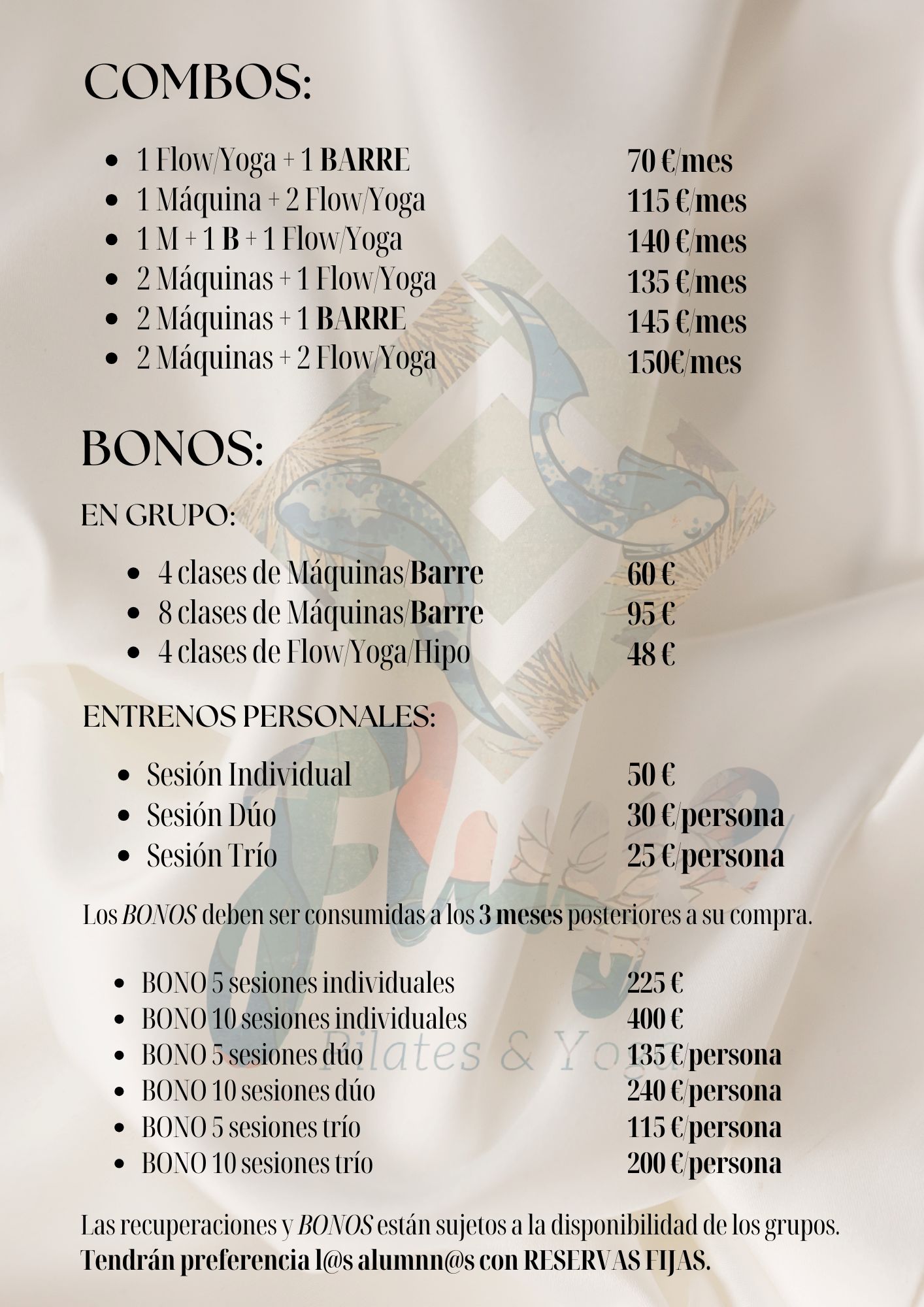 Precios Yoga
