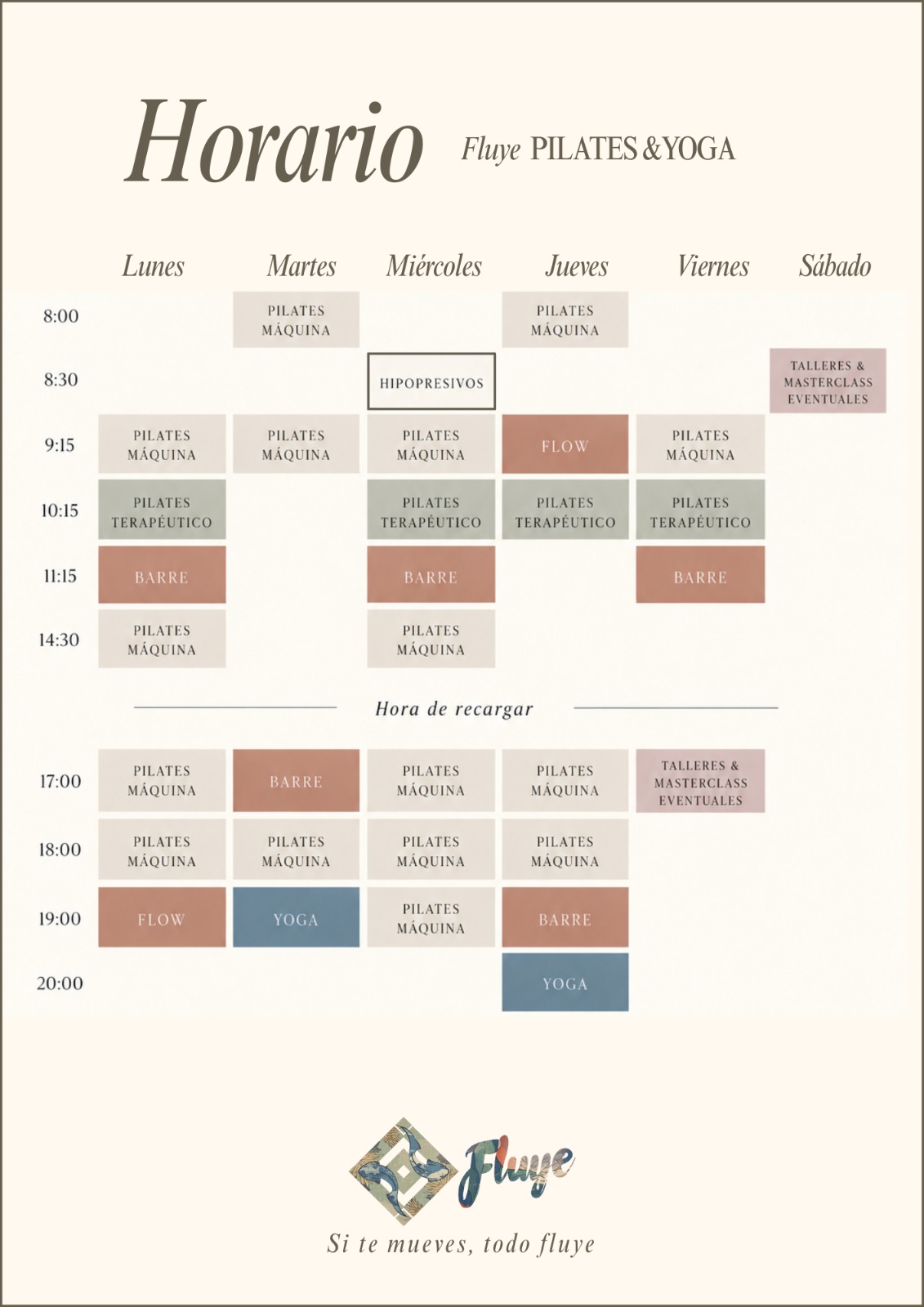 Horario Pilates & Yoga